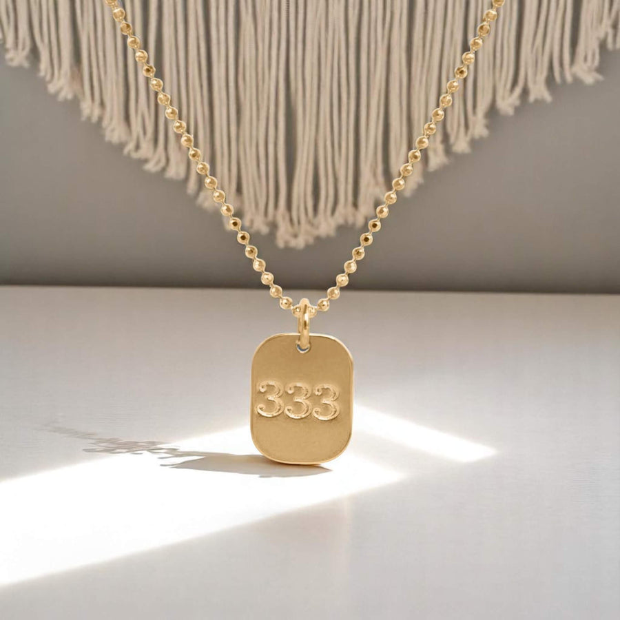 Angel Tag 333 Necklace