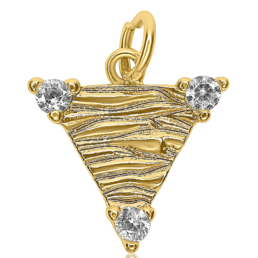 3 Point Diamond Pendant Medium Charm β Nomie