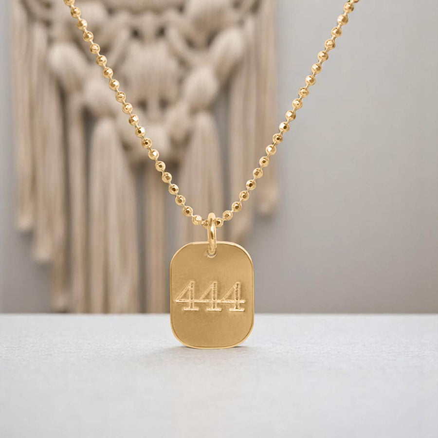 Angel Tag 444 Necklace