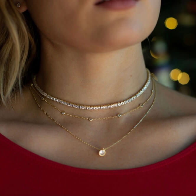 Beveled Diamond Choker