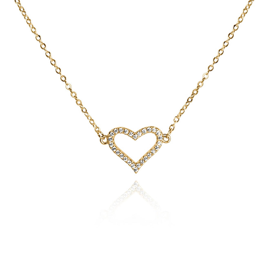 Diamond Heart Chocker Necklace