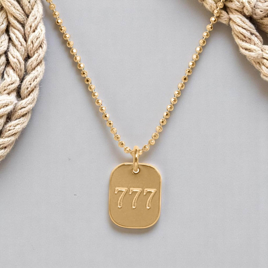Angel Tag 777 Necklace