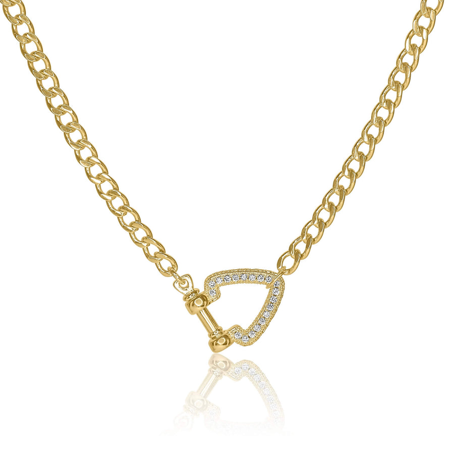 Diamond Arrowhead Mini Cuban Chain Necklace