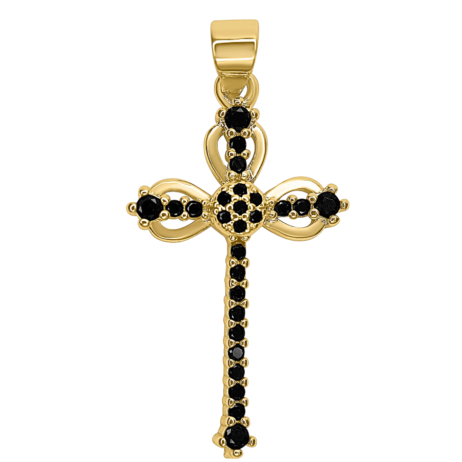 Black Onyx Cross Pendant