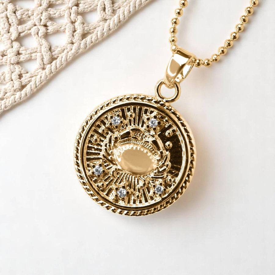 Cancer Zodiac Coin Necklace