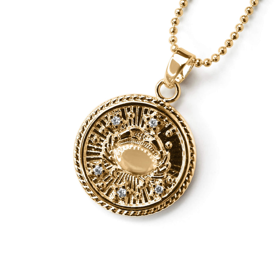Cancer Zodiac Coin Necklace