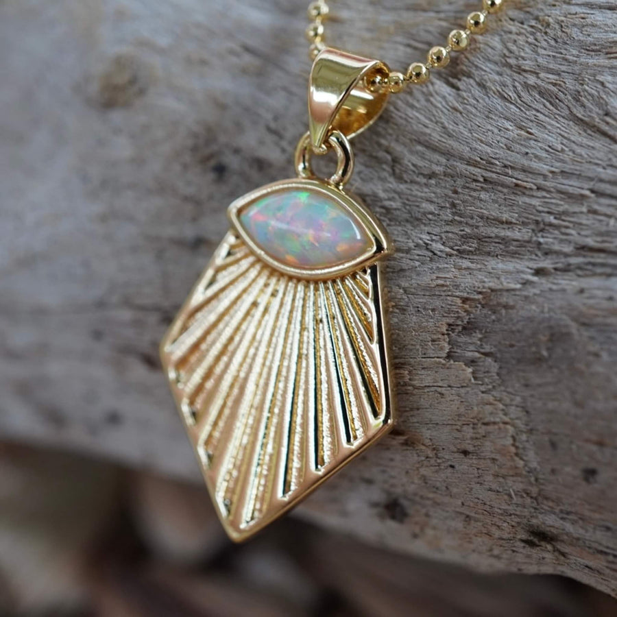 Opal Arrowhead Necklace