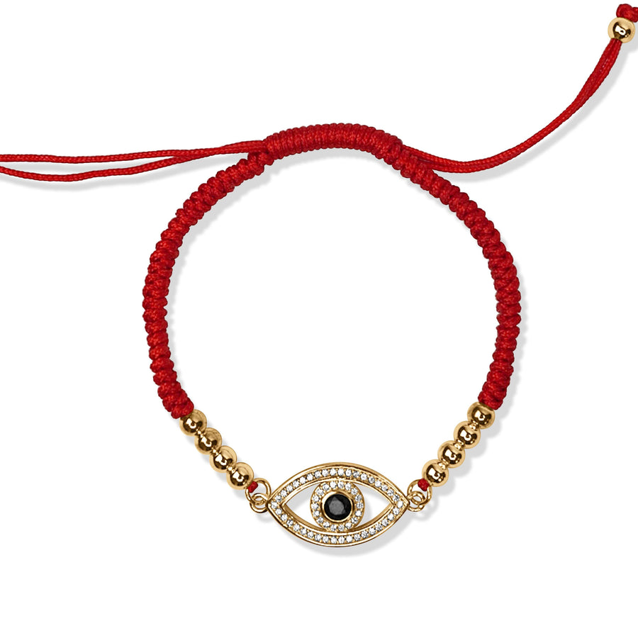 Red Rope Onyx Evil Eye Bracelet