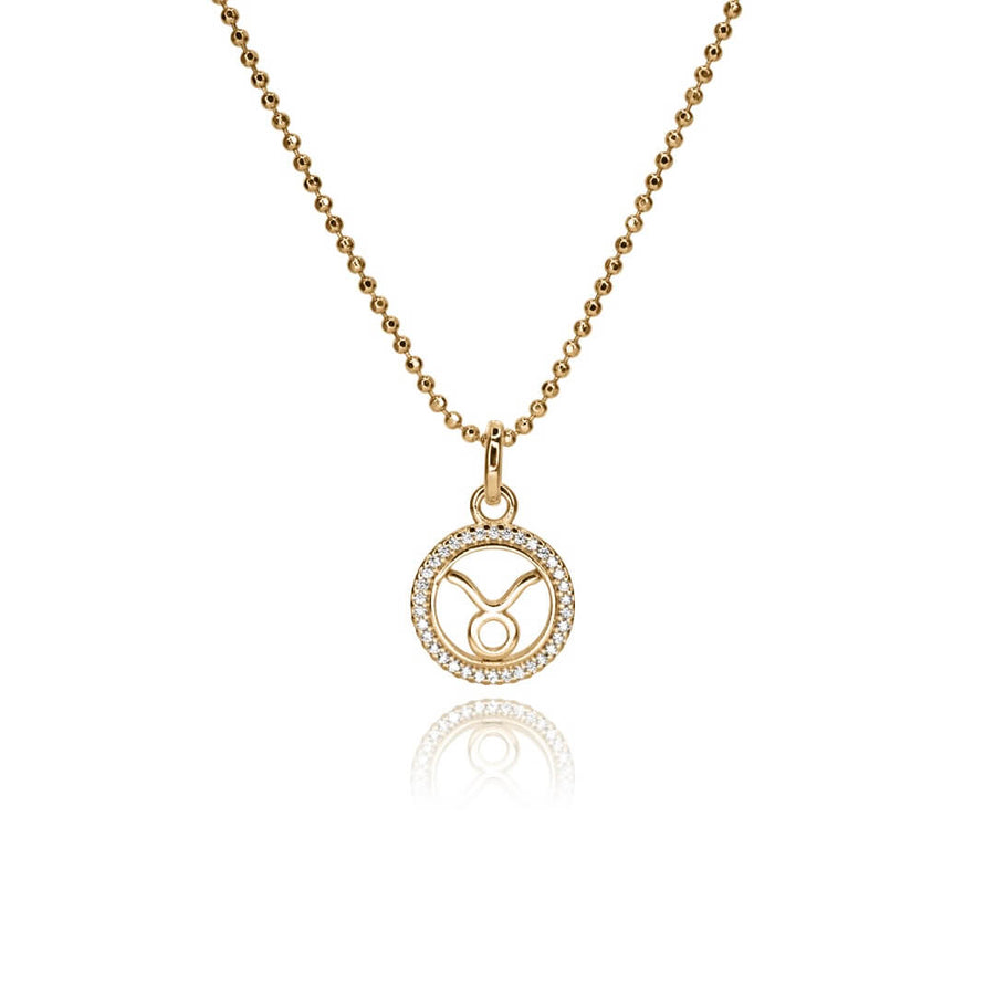 Taurus Mini Diamond Zodiac Necklace