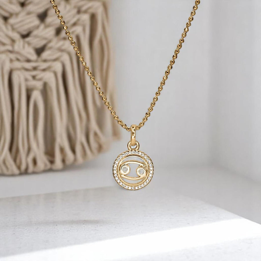 Cancer Mini Diamond Zodiac Necklace