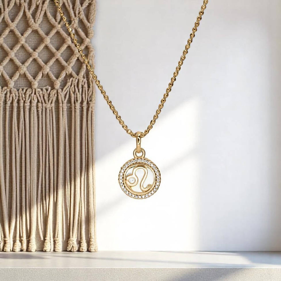 Leo Mini Diamond Zodiac Necklace