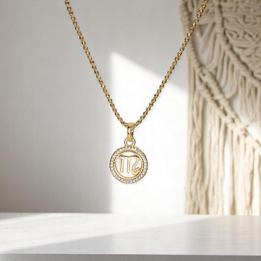 Scorpio Mini Diamond Zodiac Necklace