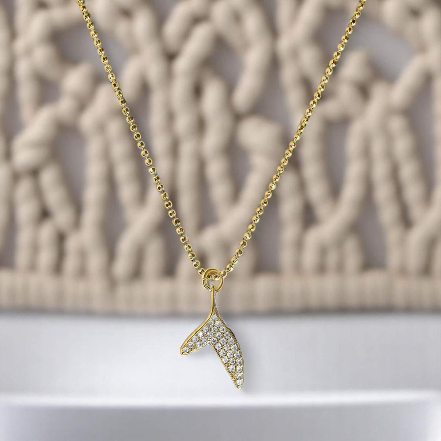Diamond Whale Tale Necklace