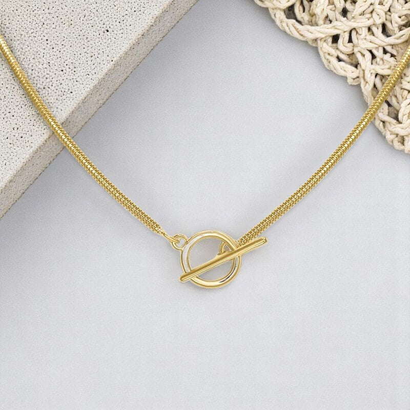 Front Toggle Clasp Snake Chain