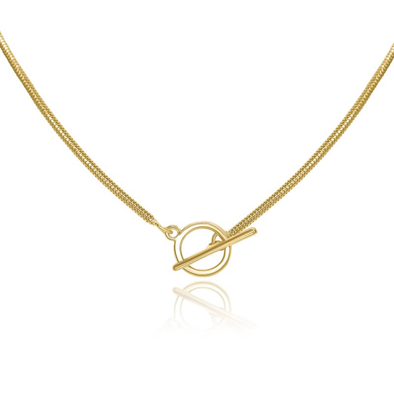 Snake Chain Clasp Insert Front Toggle Clasp Snake Chain – Nomie