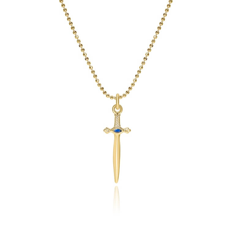 Sapphire Dagger Necklace