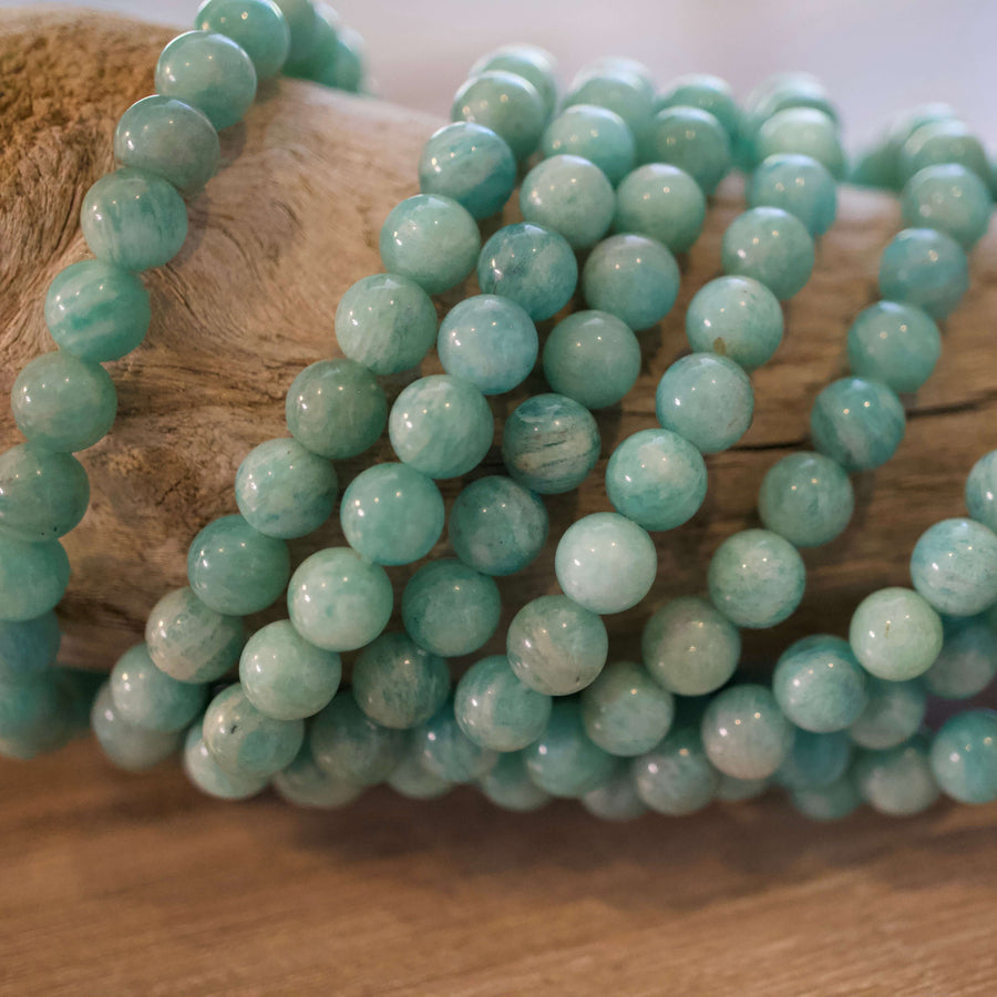 Aqua Amazonite Beaded Bracelet