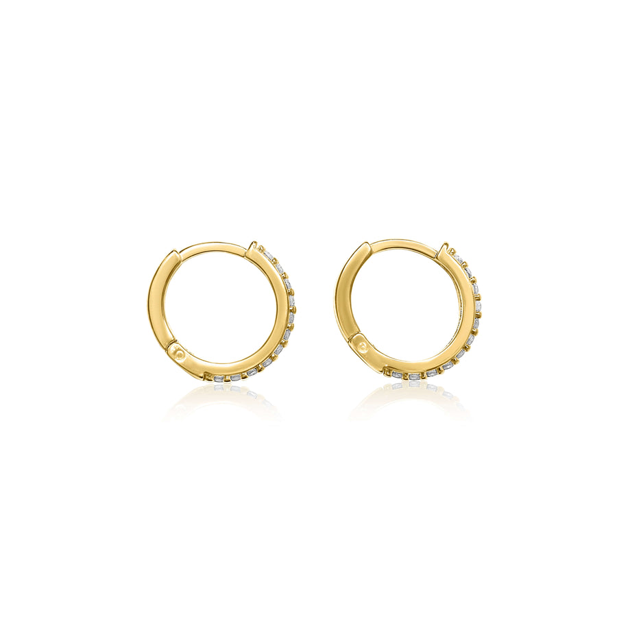 Diamond Clicker Hoop Earrings