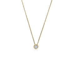 Beveled Diamond Necklace