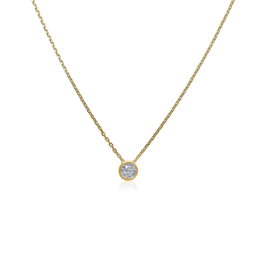 Beveled Diamond Necklace