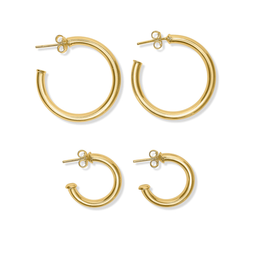 Mini C Hoop Earrings