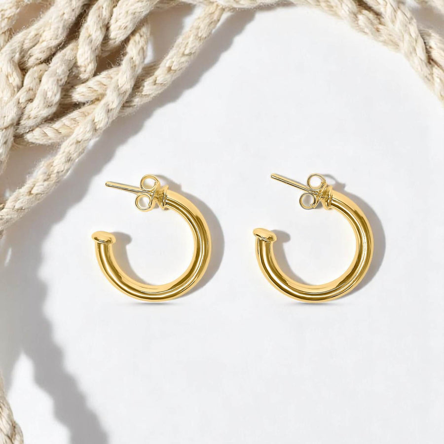 Mini C Hoop Earrings