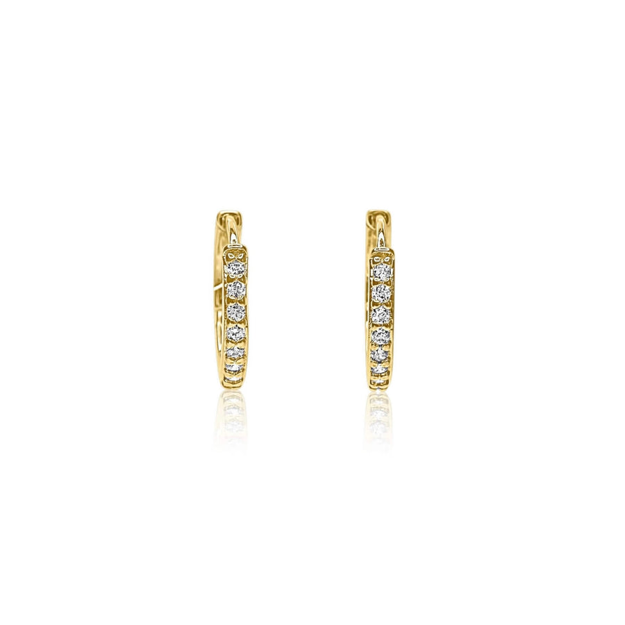 Diamond Clicker Hoop Earrings