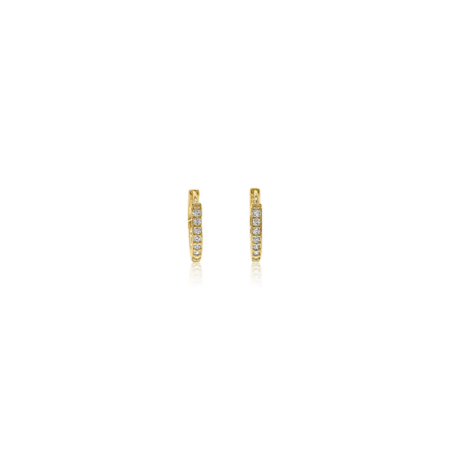 Diamond Clicker Hoop Earrings