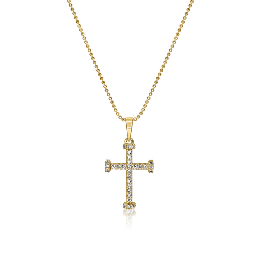 Nail & Cross Diamond Necklace
