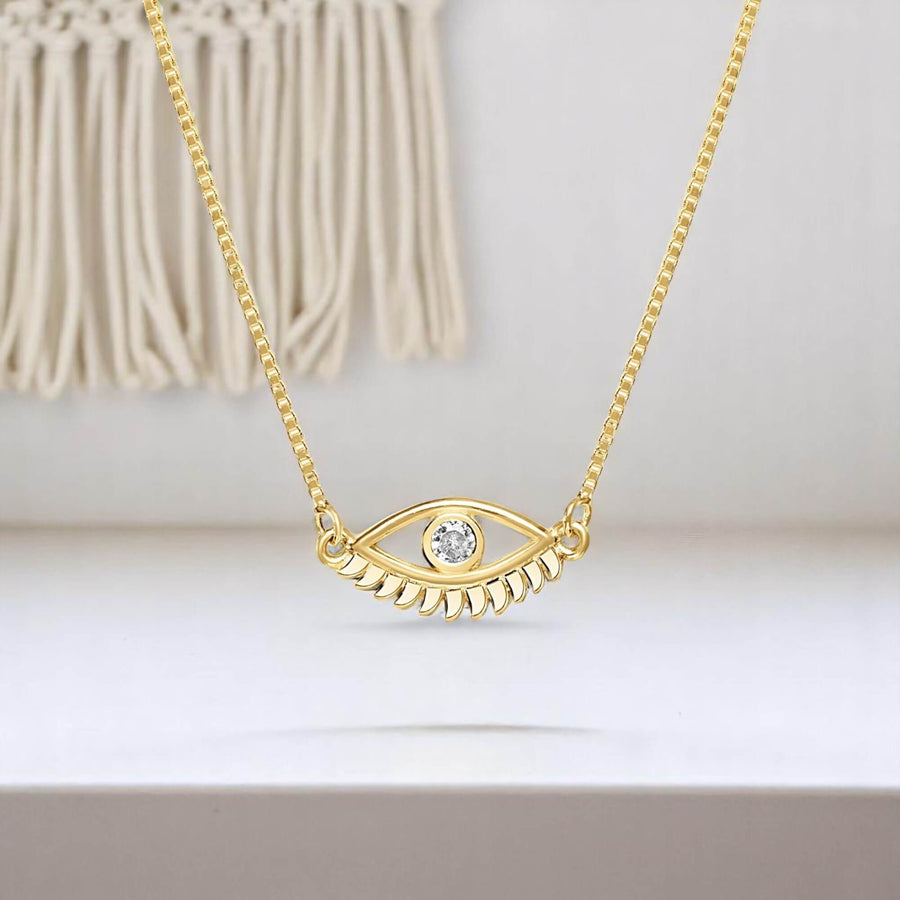 Diamond Evil Eye Necklace