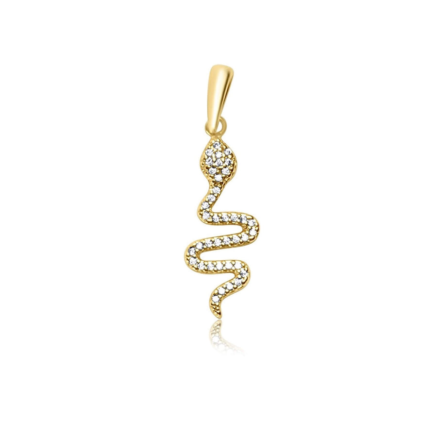 Diamond Serpent Pendant Necklace