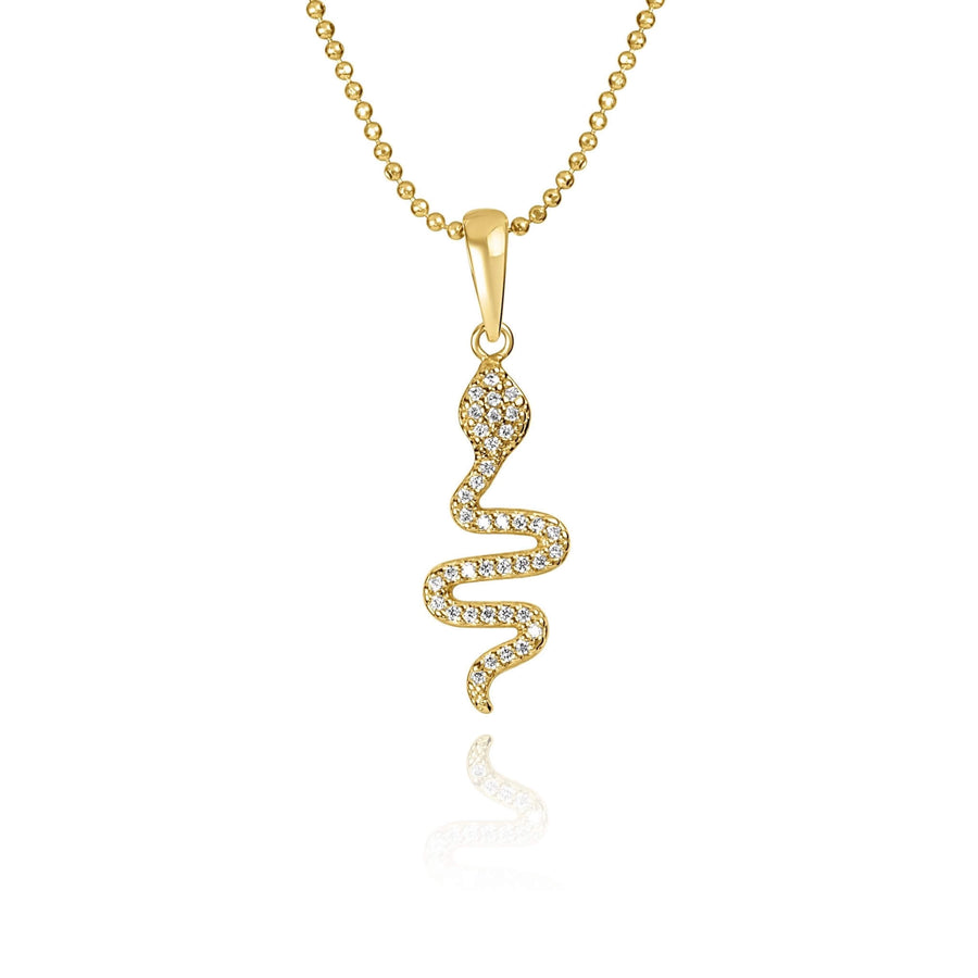 Diamond Serpent Pendant Necklace