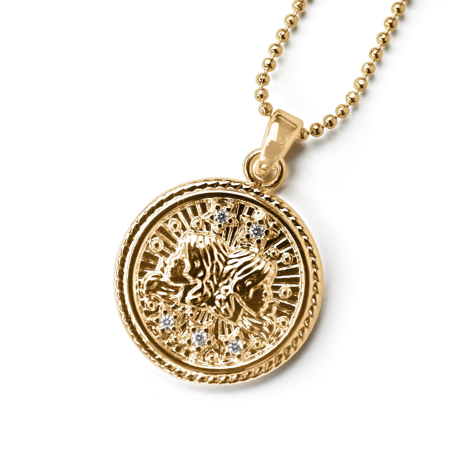 Gemini Zodiac Coin Necklace