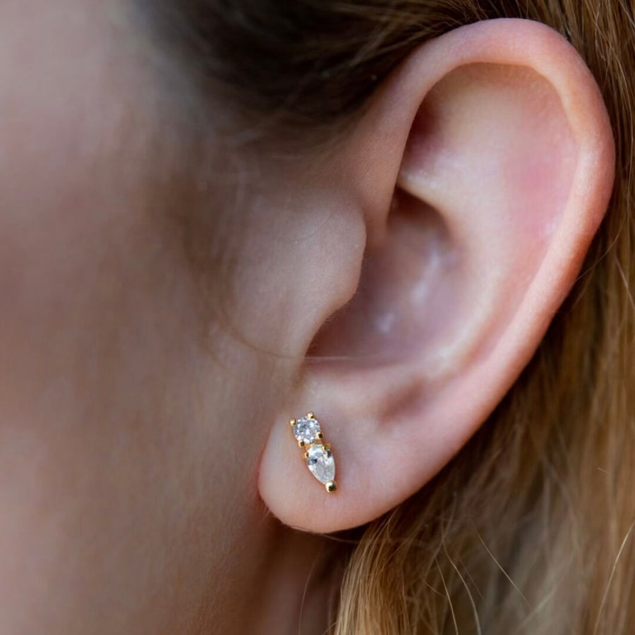 Diamond Dew Drop Earrings
