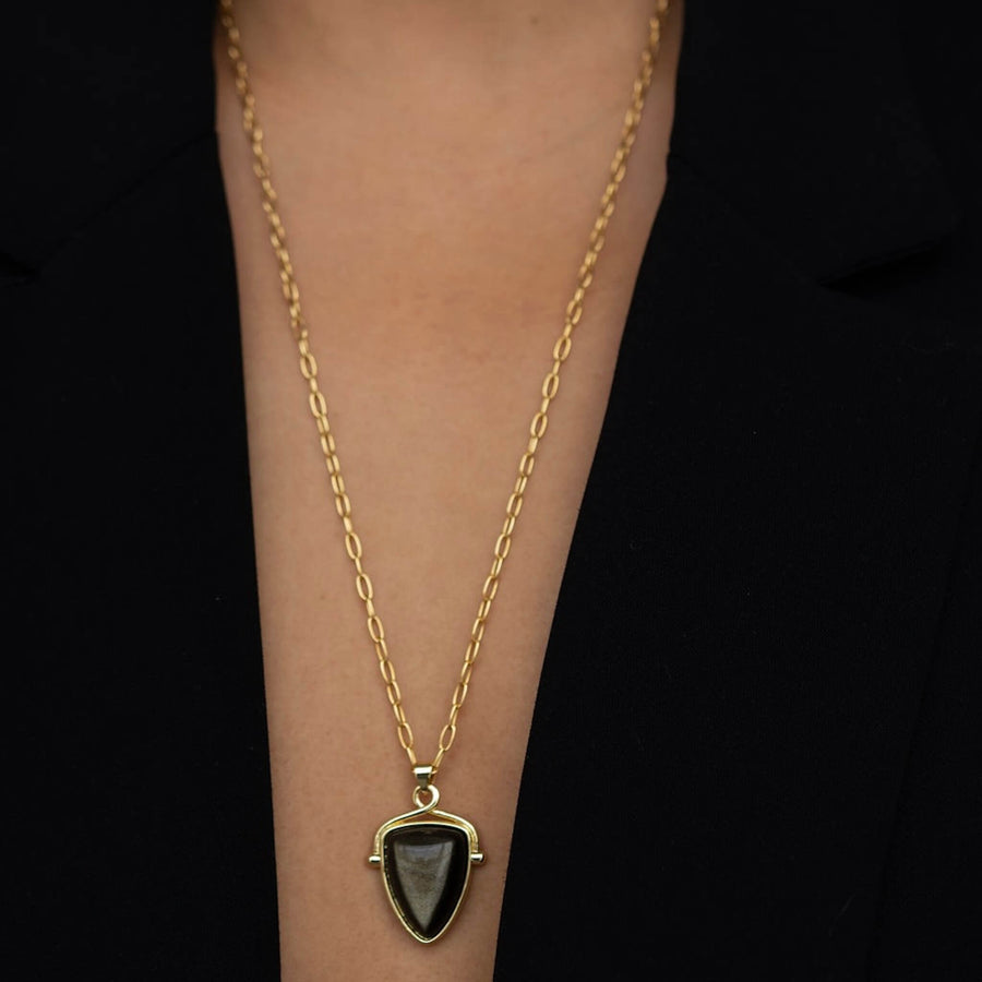 Onyx Arrowhead Necklace