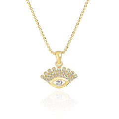 Lady Evil Eye Pendant Necklace