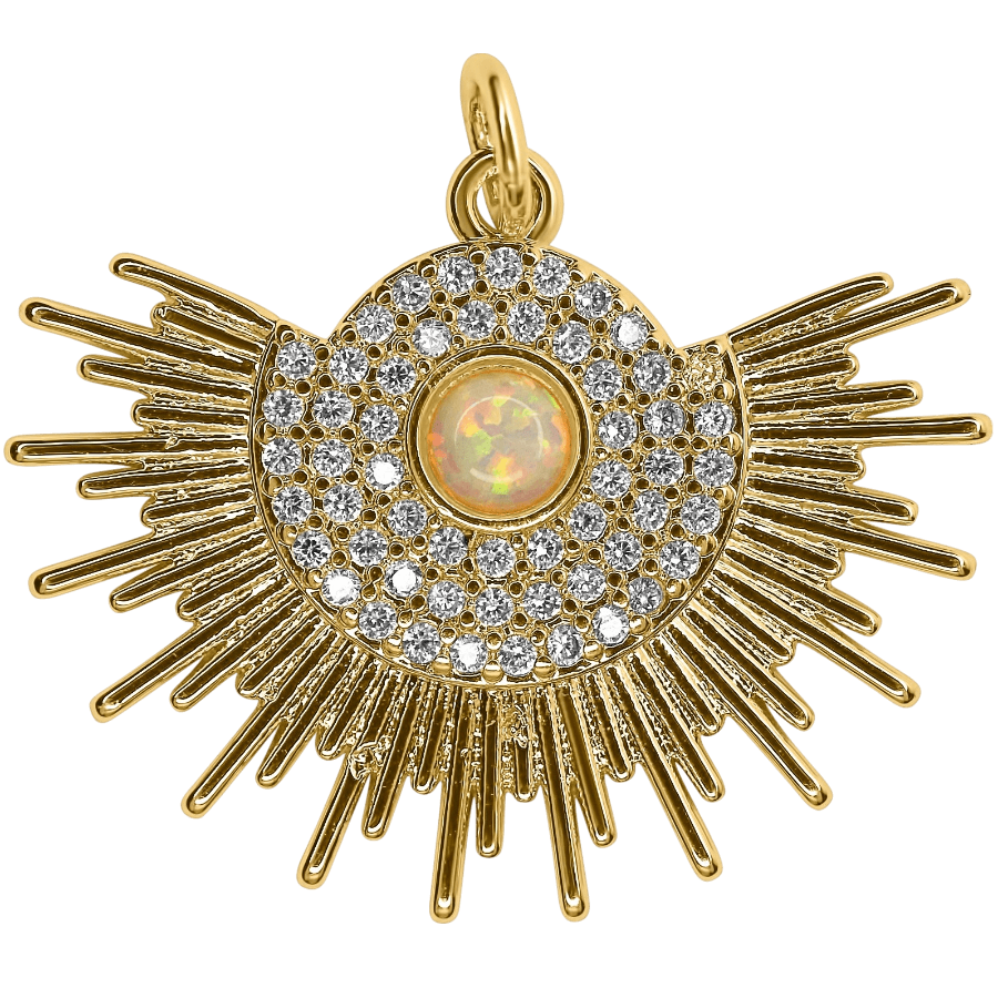 Opal Sunburst Pendant
