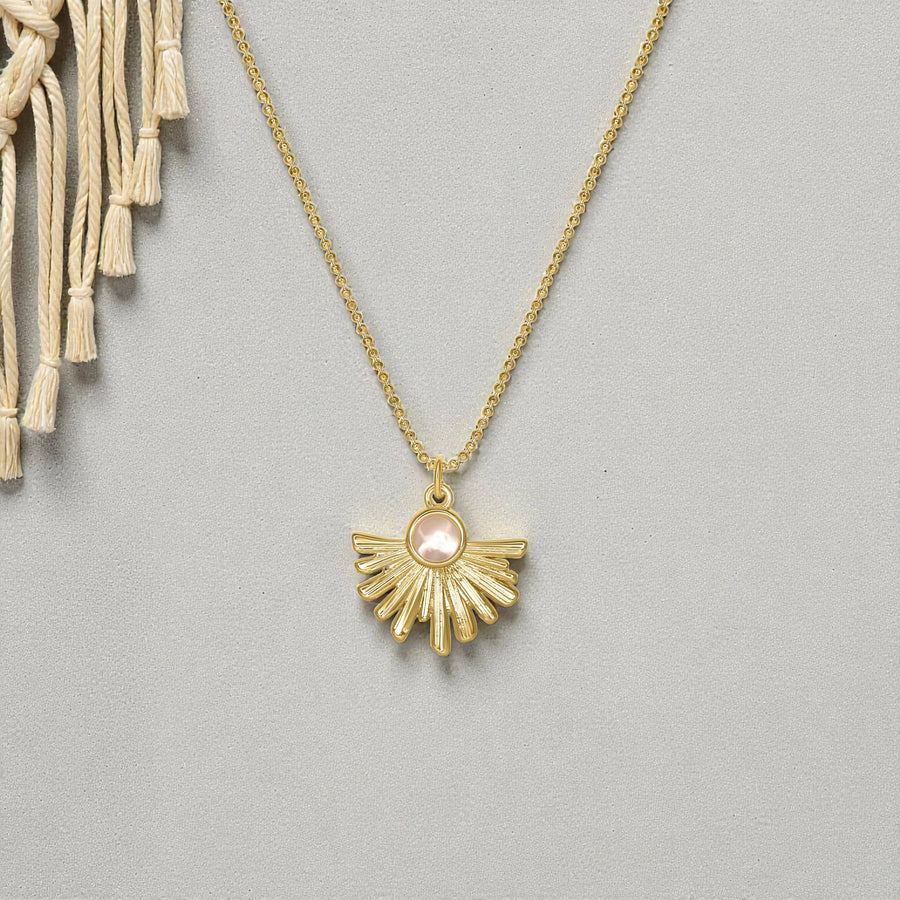 Opal Fan Necklace