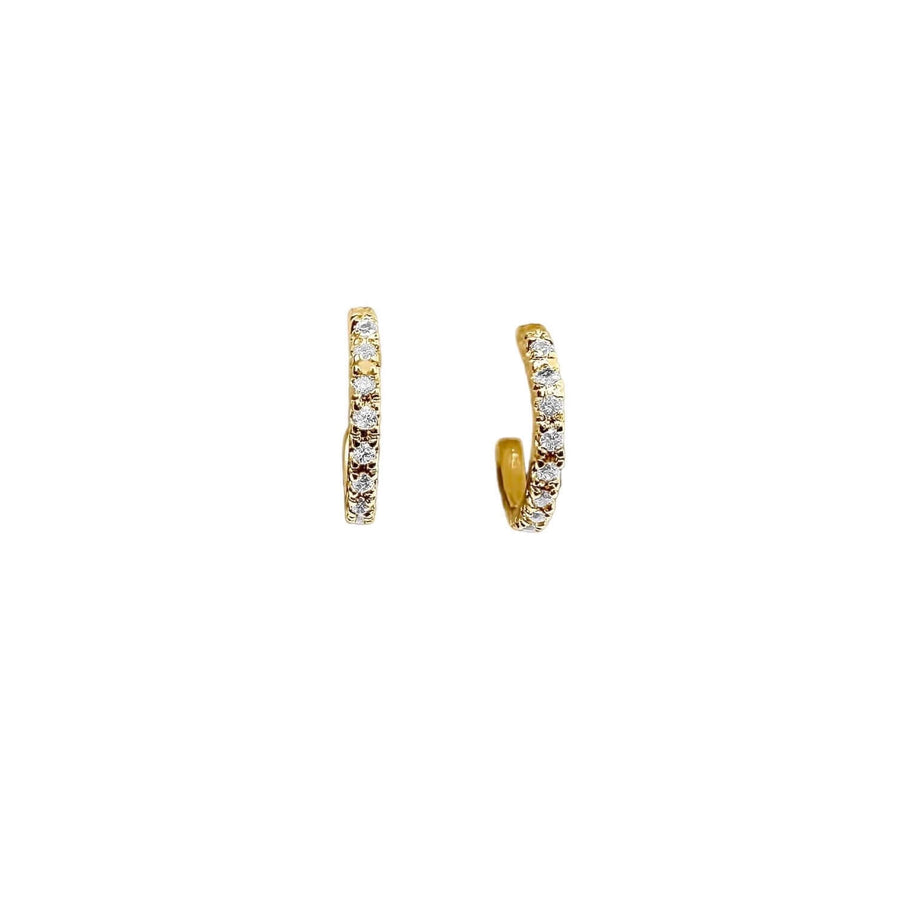 Diamond Huggie Earrings