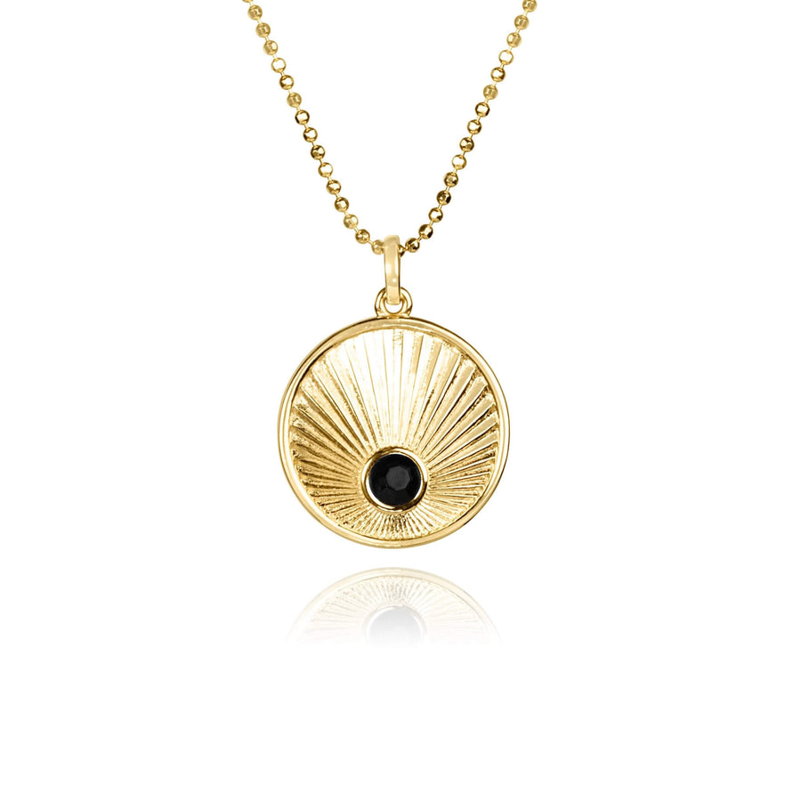 Radiant Black Onyx Pendant Necklace