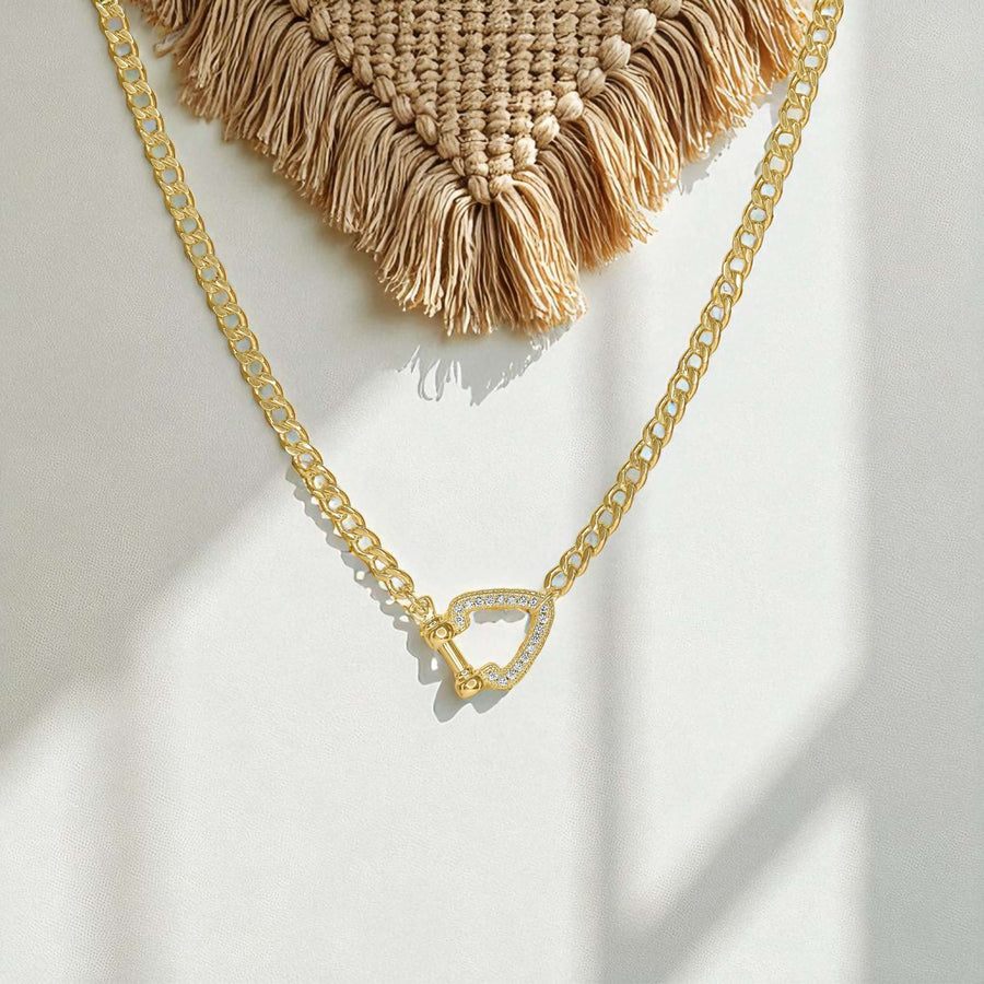 Diamond Arrowhead Mini Cuban Chain Necklace