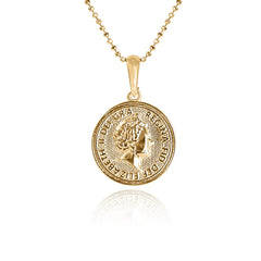 Queen Elizabeth Coin Pendant Necklace
